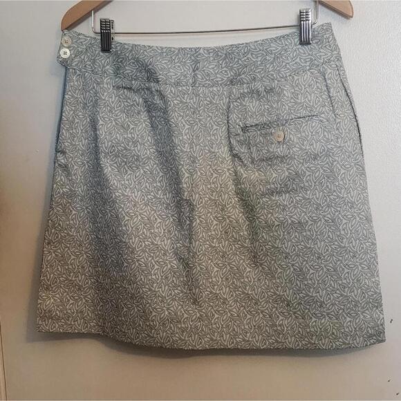 Elegant Gray Patterned Skort - Picture 3 of 5